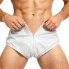 YONGHS Men Diaper Covers Plastic Underwear Incontinent Underpants Zip Up Front Reusable Incontinence Panty White Medium view 2