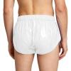 YONGHS Men Diaper Covers Plastic Underwear Incontinent Underpants Zip Up Front Reusable Incontinence Panty White Medium view 3