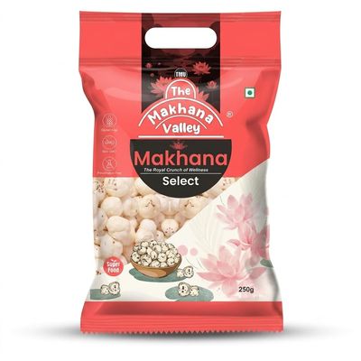 The Makhana Valley Raw Makhana Fox Nuts Lotus Seeds, 250g (8.82 oz)