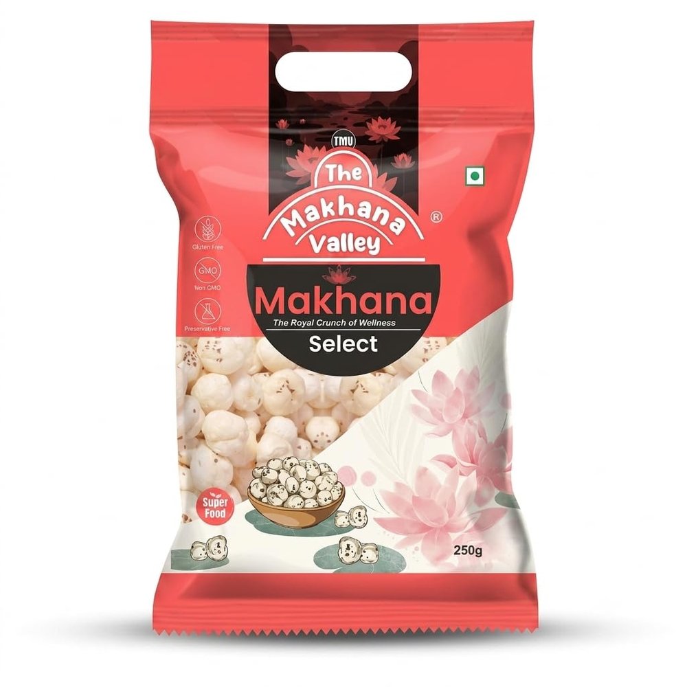 The Makhana Valley Raw Makhana Fox Nuts Lotus Seeds, 250g (8.82 oz)