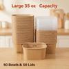 WOJSTU Meal Prep Containers 35oz 50 Pack Food Storage Containers with Lids view 3