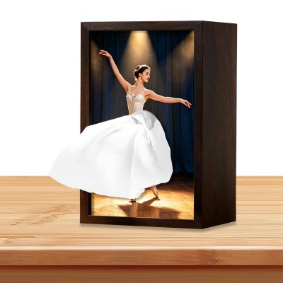 Ballet Girl Flying Skirt Tissue Box Cover,Rectangular Decorative Tissue Holder,Artistic Tissue Dispenser,Stylish Home Decor Storage Box for Bath Bedroom Vanity Nightstand Office Living Room Gift (B)