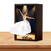 Ballet Girl Flying Skirt Tissue Box Cover,Rectangular Decorative Tissue Holder,Artistic Tissue Dispenser,Stylish Home Decor Storage Box for Bath Bedroom Vanity Nightstand Office Living Room Gift (B) view 1