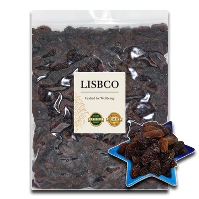 American Black Raisins, Large Size Dried Whole Black Raisins, Unsweetened Dried Fruit Snack for Baking (1000g)