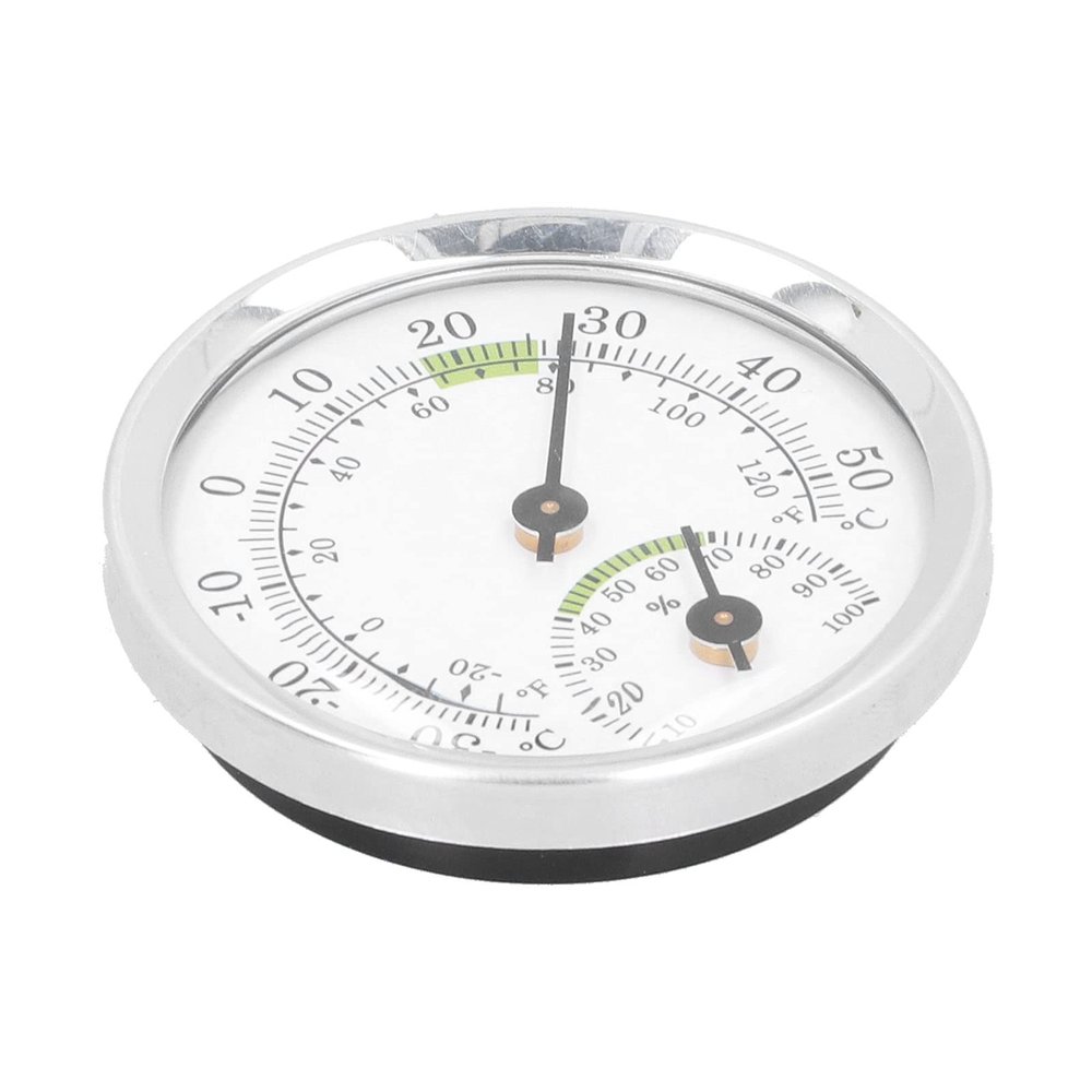 LiebeWH Mini Thermometer, Hygrometer Compact Design Precision Machined Transparent Dial for Guitar Box, Cigar Box, Home Safe, 15cm Reading Distance Measure Changes in Environmental