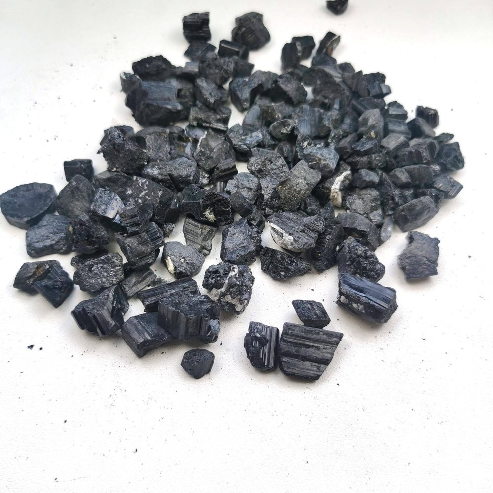 MOKACRYSTAL Natural Healing Stone Gemstone Raw Crystal Black Tourmaline Quartz Rough Stone 500g