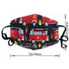 Supdreamc Men Women Custom Fit Cloth Face Mask Scarf Gaiter Anti Dust Windproof Face Covering, Cute Cartoon Firefighter Red Fire Truck Art Mouth Decoration for Outdoors Home And Daily Use view 2