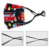 Supdreamc Men Women Custom Fit Cloth Face Mask Scarf Gaiter Anti Dust Windproof Face Covering, Cute Cartoon Firefighter Red Fire Truck Art Mouth Decoration for Outdoors Home And Daily Use view 4