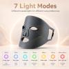Red Light Therapy Mask, 7 LED Light Modes with 850nm Near-Infrared Light, 128-LED Full Face Coverage, Soft Silicone Rechargeable Face Mask for At-Home Skin Care view 3