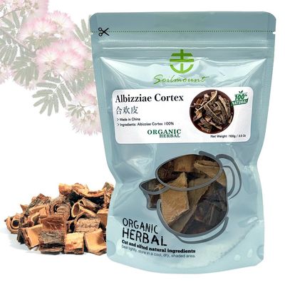Soilmount Natural Dried Albizia Bark Tea (He Huan Pi), 3.5 Oz (100g)