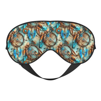 Boho Dreamcatcher Feather A Print Sleep Masks for Women Men, Eye Masks for Sleep Double-Sided, Blackout Eye Covers for Sleeping/Travel