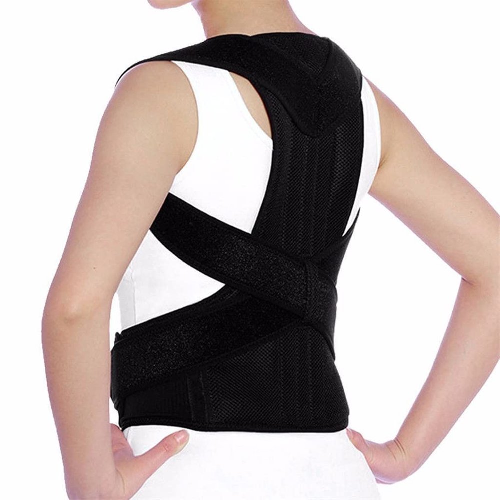 CDGTHYU Adjustable Adult Corset Posture Correction Belt Back Corrector Shoulder Lumbar Brace Spine Support(M code)