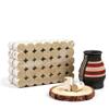 Premium 3-Year-Aged Hubei Qi Ai Moxa Sticks Stone-Ground Qi Chun Pure Wormwood Rolls,Mulberry Bark Paper Wrapped Natural Moxa Cones for Traditional Moxibustion Therapy (168 PCS+Moxibustion Jar) view 1