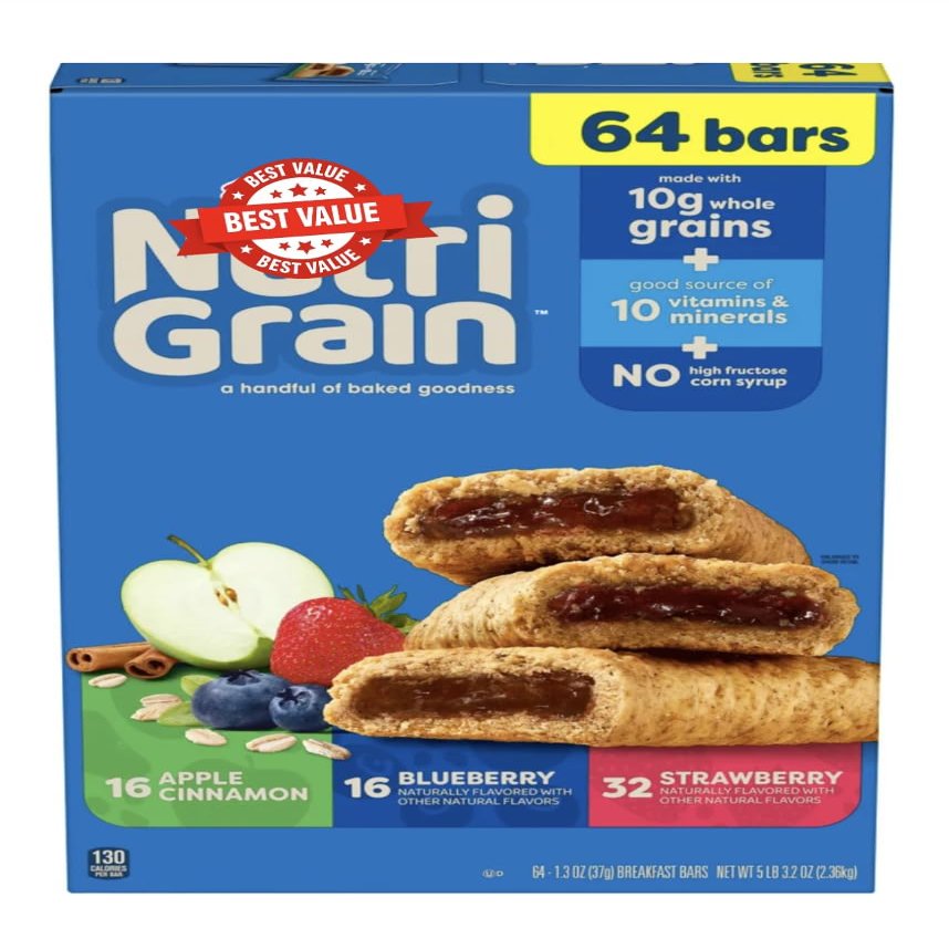 NutriGrain Variety Pack Breakfast Bars - 64 Bars