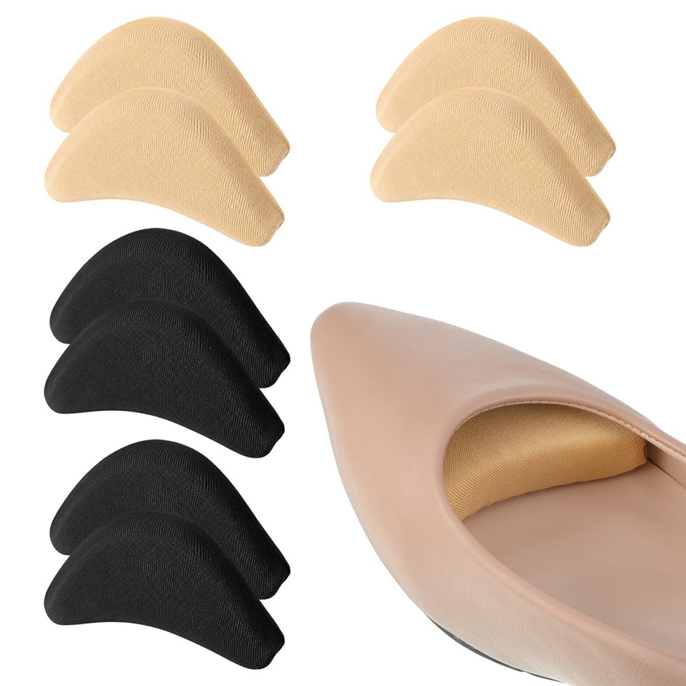 4 Pairs Shoes Too Big Inserts Shoe Fillers Adjust Toe Cushion for Loose Shoe for Sneakers Heels Flats Boots Pain Relief and Comfort