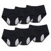 Incontinence Underwear for Women 6 Pack Plus Size High Waisted Cotton Panties with Tummy Control Breathable Mesh(6X-Large Black) view 1