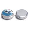Personalized Round Metal Pill Box, 3-Compartment Portable White Shark Pill Organizer for Purse, Travel Vitamins, Medication, Fish Oil & Supplements Pill Case view 3