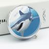 Personalized Round Metal Pill Box, 3-Compartment Portable White Shark Pill Organizer for Purse, Travel Vitamins, Medication, Fish Oil & Supplements Pill Case view 4