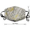 Men Women Chic Golden White Marble Cloth Face Mask Neck Gaiter, Comfy Anti Dust Windproof Face Bandana Face Covers view 2
