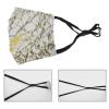 Men Women Chic Golden White Marble Cloth Face Mask Neck Gaiter, Comfy Anti Dust Windproof Face Bandana Face Covers view 4