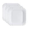 Nikeg Disposable Paper Plates 200Pcs Disposable Paper Plates Eco Friendly Square Lightweight Tableware For Dessert Fruits Snacks Buffet Picnic Outdoor Family view 1