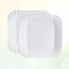 Nikeg Disposable Paper Plates 200Pcs Disposable Paper Plates Eco Friendly Square Lightweight Tableware For Dessert Fruits Snacks Buffet Picnic Outdoor Family view 3