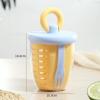 Portable fruit cup, salad cup, picnic double-layer drainage and preservation box view 2