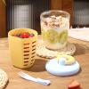 Portable fruit cup, salad cup, picnic double-layer drainage and preservation box view 3