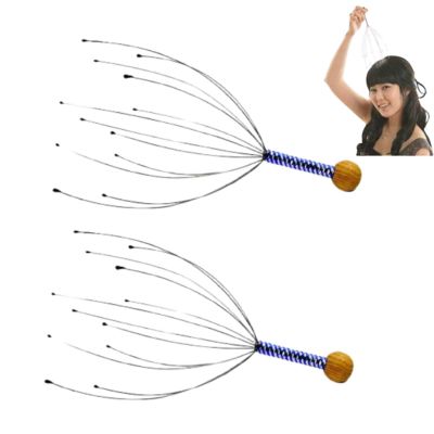 Beufee Scalp Massager, 2Pcs Handheld Head Massage Tingler High Elasticity Promote Blood Circulation Scalp Scratcher for Stress Relief