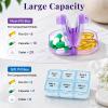 Cruxer Monthly 2 Times a Day Pill Organizer,4 Week Daily AM/PM Medicine Box view 2