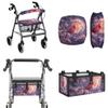 LACIYISON Cardinal Flower Moon Print 3-Piece Rollator Accessories Set, Walker Seat and Backrest Cover, Under-Seat Storage Bag, Easy to Install Rollator Walker Accessories for Seniors view 2