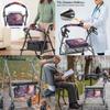 LACIYISON Cardinal Flower Moon Print 3-Piece Rollator Accessories Set, Walker Seat and Backrest Cover, Under-Seat Storage Bag, Easy to Install Rollator Walker Accessories for Seniors view 4