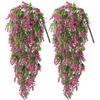 KLJUHGTR 2 Piece Lavender Wall Hanging Rattan Living Room Bouquet Wedding Decoration Plant Basket Vines view 1