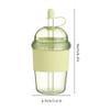 Striegro Reusable Iced Coffee Cup, Reusable Iced Coffee Cup With Leak Proof Lid, Integrated Straw & Handle, Boba-compatible, Green.. view 2