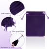 IMEDGOG 20 Pcs Small Purple Velvet Jewelry Bags, 2.8"x3.5" Soft Drawstring Gift Pouches, Reusable Velvet Cloth Bags for Jewelry, Bracelets, Earrings, Party Favors & Small Trinkets view 3