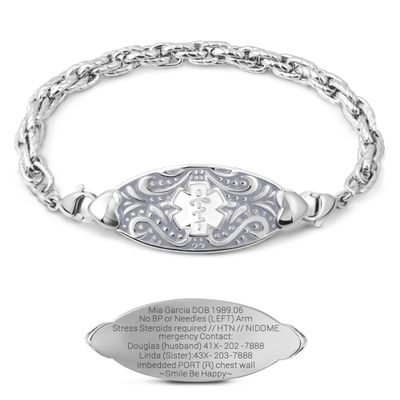 ASTERY Medical Alert Bracelets for Women with Free Engraving