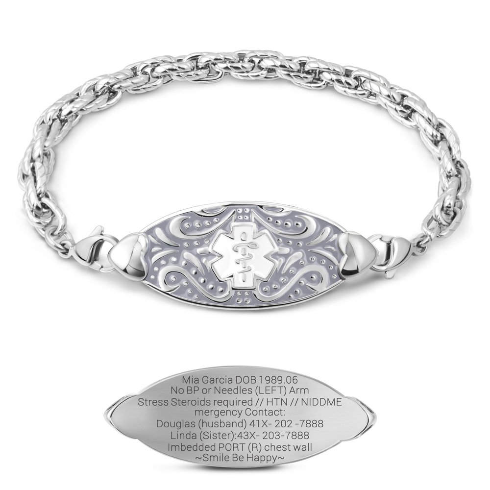 ASTERY Medical Alert Bracelets for Women with Free Engraving