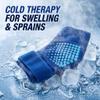 Blue Ankle Ice Pack Wrap, Reusable Gel Cold Hot Compress for Achilles Tendonitis Plantar Fasciitis Sprain Comfort, Ergonomic Foot Heel Ice Pack for Sports Daily Use, Size M by Sooshoom view 3