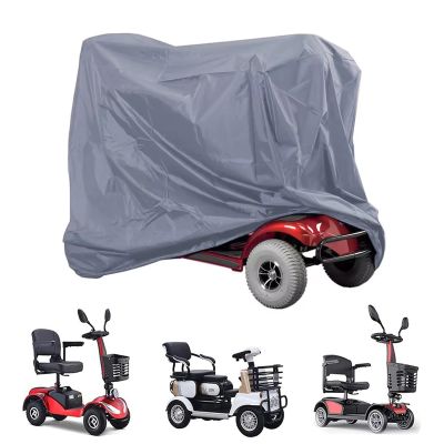 Mobility Scooter Cover for Motion Healthcare mLite, Waterproof 210D Oxford Fabric with Silver Coating, Heavy Duty Outdoor Scooter Cover with Drawstring,Grey