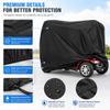 Mobility Scooter Cover for Motion Healthcare mLite, Waterproof 210D Oxford Fabric with Silver Coating, Heavy Duty Outdoor Scooter Cover with Drawstring,Grey view 2