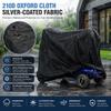 Mobility Scooter Cover for Motion Healthcare mLite, Waterproof 210D Oxford Fabric with Silver Coating, Heavy Duty Outdoor Scooter Cover with Drawstring,Grey view 4