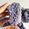 UNYQBFKM Natural Grape Agate Geodes Mineral Specimen, Healing Crystal Irregular Cluster Gemstone for Home Dcor Meditation Reiki Chakra Therapy Beginners Gift,0~10G view 3