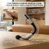 CYCMIA Handheld Cordless & Rechargeable Back Massager - Quiet - Full Body Massage Device for Women, Aches Relief, Sports Recovery and Deep Relaxation - Pearl Silver view 2
