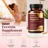 Ferritin Supplement for Women, Iron Supplement, Vitamin C, B12, 60 CT view 3
