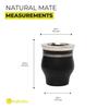 BALIBETOV Wooden Mate Gourd with Bombilla | Handmade Argentine Camionero Mate Cup | Engraved Alpaca Silver Band | Cured Black Hardwood view 2