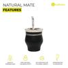 BALIBETOV Wooden Mate Gourd with Bombilla | Handmade Argentine Camionero Mate Cup | Engraved Alpaca Silver Band | Cured Black Hardwood view 3