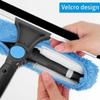 2-in-1 71 Inches Window Washing Brush with Squeegee, Plastic Multi-Purpose Foldable & Detachable Window Cleaning Kit with Scrubber & Extension Pole,Durable Easy to Install Cleaning Tool for Home view 4