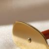 Gua Sha Easy to Clean Long Handle Gua Sha Smooth Surface Myofascial Release, Red Pear Wood Brass Tai Chi Gua Sha Board Short Handle + Essential Oil + Acupoint Chart view 4