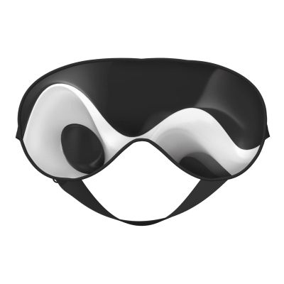 Pioyoku Black White Fluid Sculpture Sleep Eye Mask for Sleeping, Light Blocking Eye Mask Travel Sleep Mask Eyeshade for Night Nap Flight