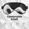 Pioyoku Black White Fluid Sculpture Sleep Eye Mask for Sleeping, Light Blocking Eye Mask Travel Sleep Mask Eyeshade for Night Nap Flight view 3